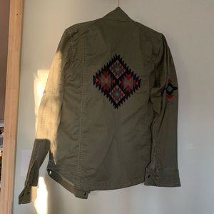 Natural Reflections Olive Aztec Jacket